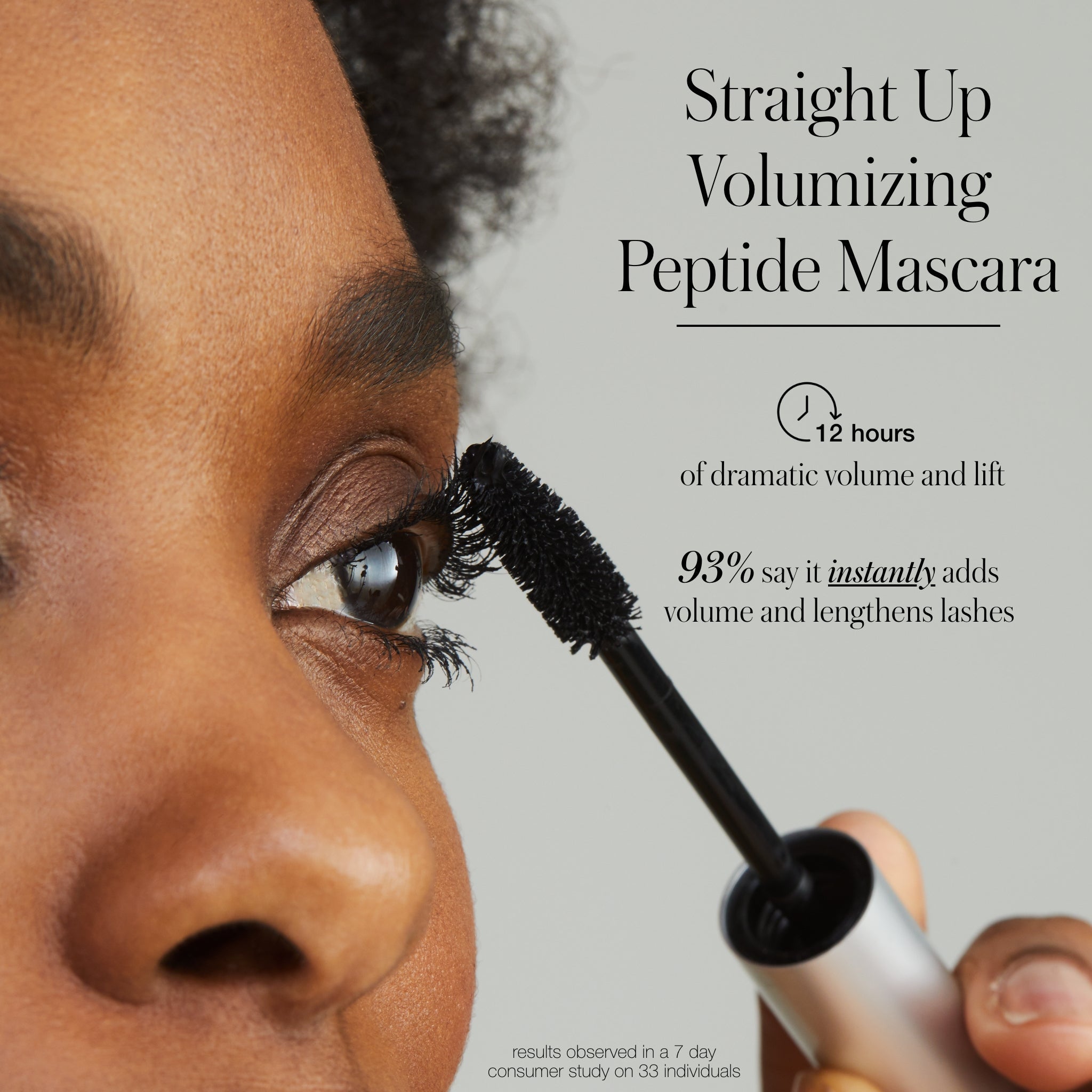 Straight Up™ Volumizing Peptide Mascara - Polished Daily Care